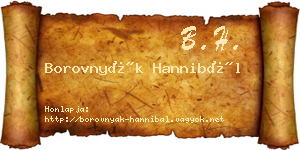 Borovnyák Hannibál névjegykártya